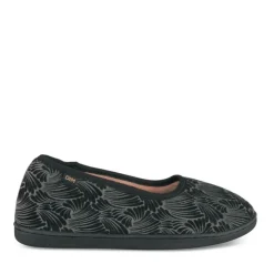 Chaussons GRIS Femme Motif Uni A Enfiler