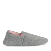 Chaussons GRIS Femme Motif Uni A Enfiler