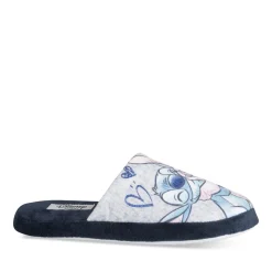 Chaussons GRIS Femme Motif Multicolore A Enfiler