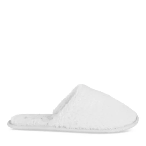 Chaussons GRIS Femme Motif Uni A Enfiler