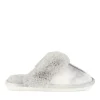 Chaussons GRIS Femme Motif Uni A Enfiler