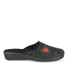 Chaussons GRIS Femme Motif Uni A Enfiler