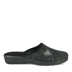 Chaussons GRIS Femme Motif Uni A Enfiler