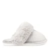 Chaussons GRIS Femme Motif Uni A Enfiler