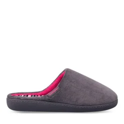 Chaussons GRIS Femme Motif Uni A Enfiler