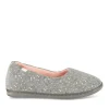 Chaussons GRIS Femme Motif Uni A Enfiler