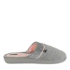 Chaussons GRIS Femme Motif Uni A Enfiler