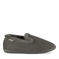 Chaussons GRIS Femme Motif Uni A Enfiler