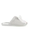 Chaussons GRIS Femme Motif Animal A Enfiler