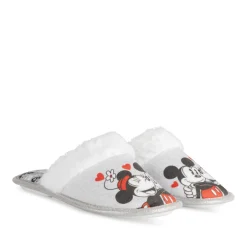 Chaussons GRIS Femme Motif Multicolore A Enfiler