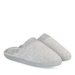 Chaussons GRIS Femme Motif Uni A Enfiler