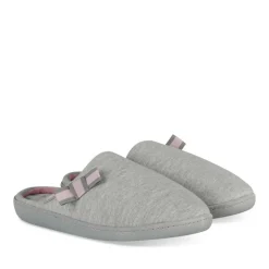 Chaussons GRIS Femme Motif Uni A Enfiler