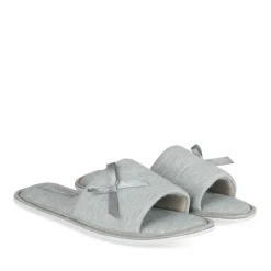 Chaussons GRIS Femme Motif Uni A Enfiler
