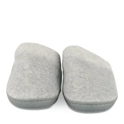 Chaussons GRIS Femme Motif Uni A Enfiler