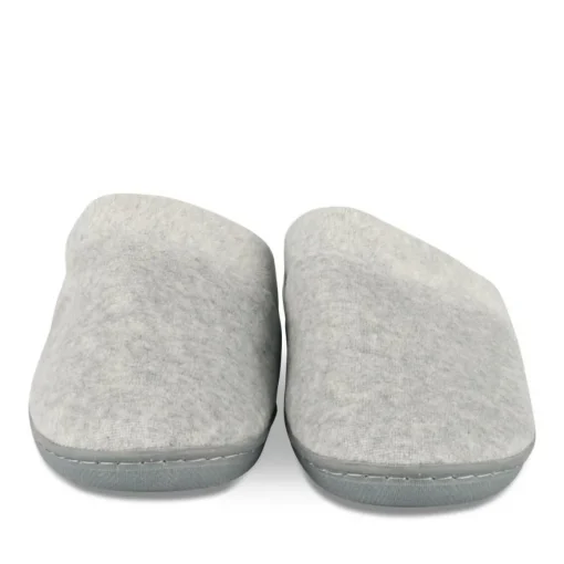 Chaussons GRIS Femme Motif Uni A Enfiler