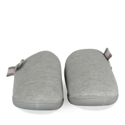 Chaussons GRIS Femme Motif Uni A Enfiler