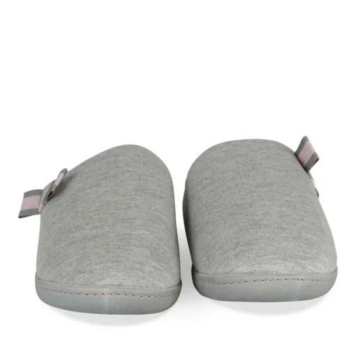 Chaussons GRIS Femme Motif Uni A Enfiler