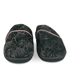 Chaussons GRIS Femme Motif Uni A Enfiler