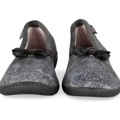 Chaussons GRIS Femme Motif Uni A Enfiler