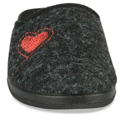 Chaussons GRIS Femme Motif Uni A Enfiler