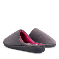 Chaussons GRIS Femme Motif Uni A Enfiler