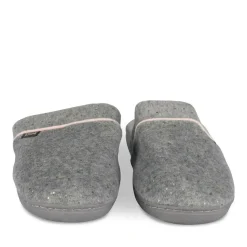 Chaussons GRIS Femme Motif Uni A Enfiler