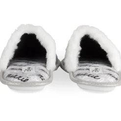 Chaussons GRIS Femme Motif Multicolore A Enfiler