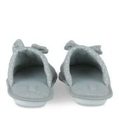 Chaussons GRIS Femme Motif A Pois A Enfiler