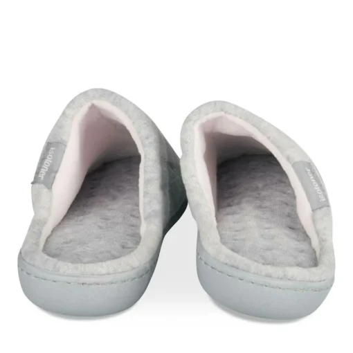Chaussons GRIS Femme Motif Uni A Enfiler