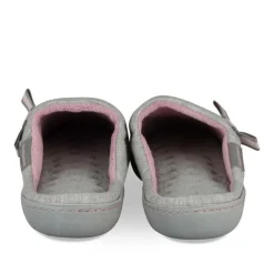 Chaussons GRIS Femme Motif Uni A Enfiler