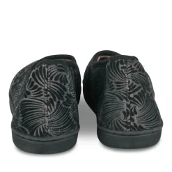 Chaussons GRIS Femme Motif Uni A Enfiler