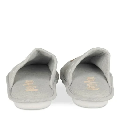 Chaussons GRIS Femme Motif Uni A Enfiler