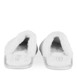 Chaussons GRIS Femme Motif Uni A Enfiler