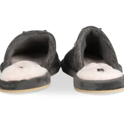 Chaussons GRIS Femme Motif Uni A Enfiler