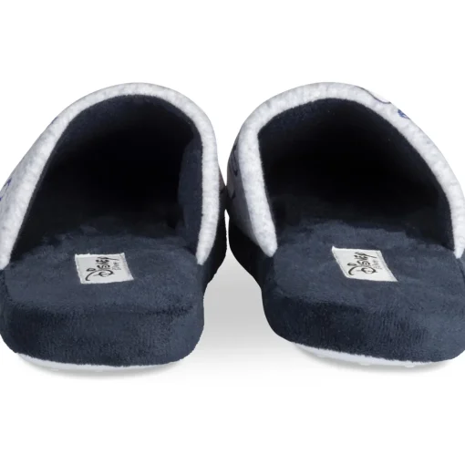 Chaussons GRIS Femme Motif Multicolore A Enfiler