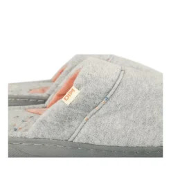 Chaussons GRIS Femme Motif Uni A Enfiler