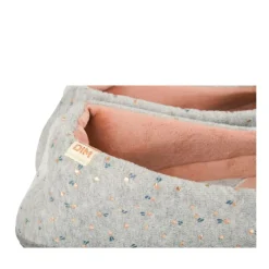 Chaussons GRIS Femme Motif Uni A Enfiler