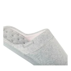 Chaussons GRIS Femme Motif Uni A Enfiler