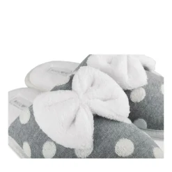 Chaussons GRIS Femme Motif Uni A Enfiler