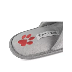 Chaussons GRIS Femme Motif Uni