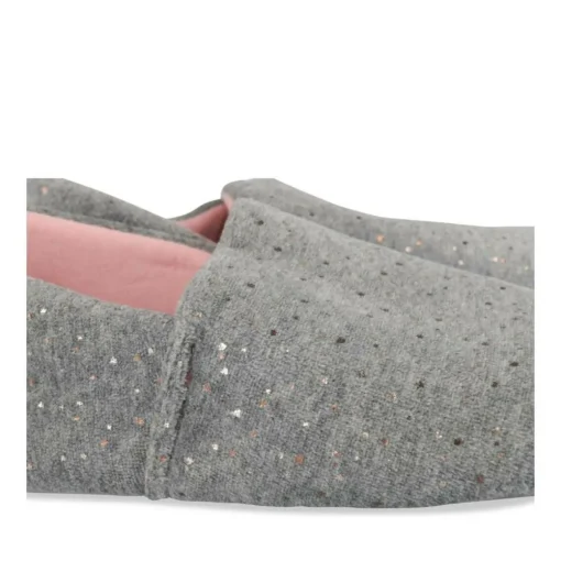 Chaussons GRIS Femme Motif Uni A Enfiler