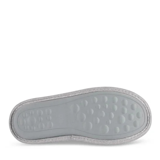 Chaussons GRIS Femme Motif Uni A Enfiler