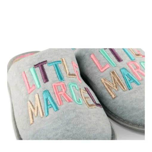 Chaussons GRIS Femme Motif Uni A Enfiler