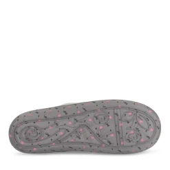 Chaussons GRIS Femme Motif Uni A Enfiler