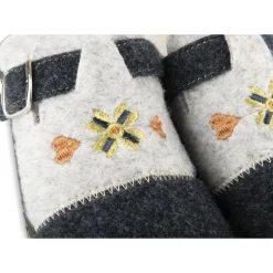 Chaussons GRIS Femme Motif Uni A Enfiler