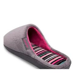 Chaussons GRIS Femme Motif Uni A Enfiler