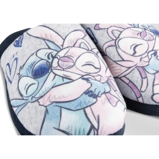 Chaussons GRIS Femme Motif Multicolore A Enfiler