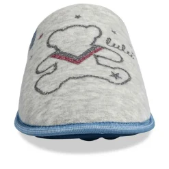 Chaussons GRIS Femme Motif Uni A Enfiler
