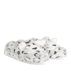 Chaussons GRIS Fille Motif Animal A Enfiler