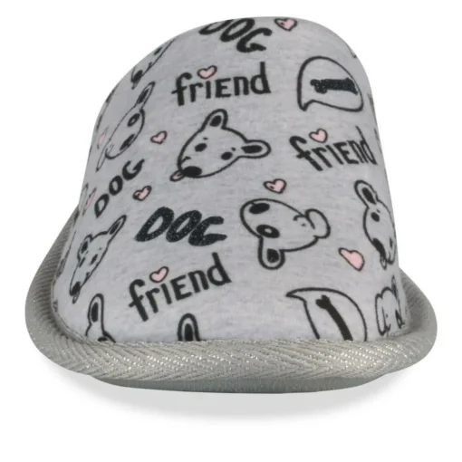 Chaussons GRIS Fille Motif Animal A Enfiler